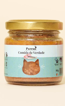 Purrmi Alimento Natural para Gato - Peru & Sardinha | Wet (Frasco) | 90 g