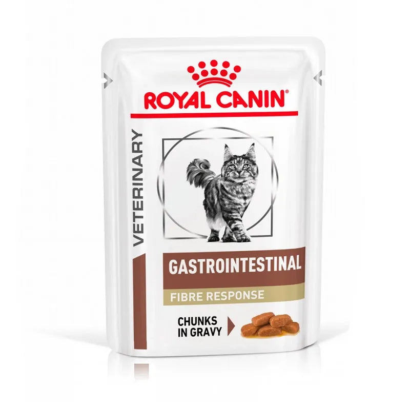 Royal Canin Vet Gastrointestinal Fibre Response Gato - Comida húmeda para gato con estreñimiento y sensibilidad gastrointestinal