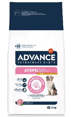 Ração Veterinária para Cão Advance Vet Dog Medium & Maxi Atopic & Food Sensitivity with Rabbit & Peas | 12 kg