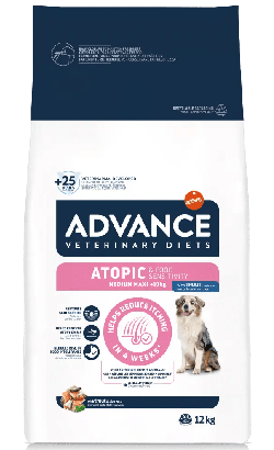 Ração Veterinária para Cão Advance Vet Dog Medium & Maxi Atopic & Food Sensitivity with Trout | 12 kg