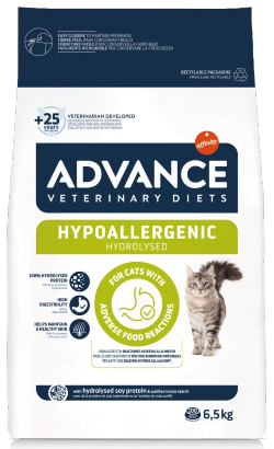 Ração Veterinária para Gatos Advance Vet Cat Hypoallergenic | 6,5 kg