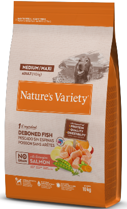 Ração para Cão Natures Variety Dog No Grain Medium Maxi Adulto Salmão da Noruega | 10 kg