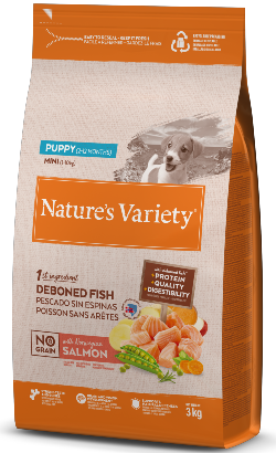 Ração para Cão Natures Variety Dog No Grain Mini Puppy Salmão da Noruega | 600 g