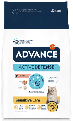 Ração para Gatos Advance Cat Adult Sensitive Care| Salmon & Rice | 10 kg