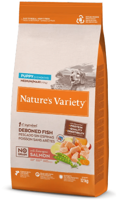 Ração para Cão Natures Variety Dog No Grain Medium Maxi Puppy Salmão da Noruega | 3 kg