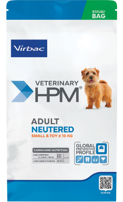 Ração para Cão Virbac HPM Adult Neutered Dog Small & Toy | 7 kg