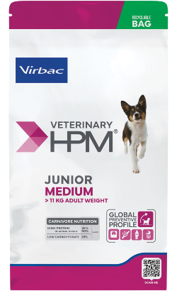 Ração para Cão Virbac HPM Junior Dog Medium | 3 kg