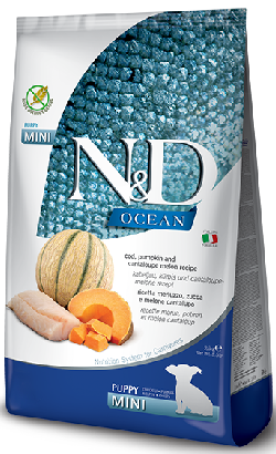 Ração para cão N&D Ocean Dog Codfish, Pumpkin & Melon Mini Puppy | 2,5 kg