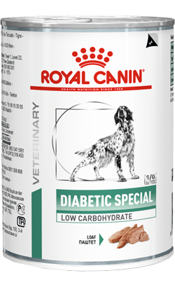 Ração Veterinária húmida para Cão Royal Canin Vet Diabetic Special Low Carbohydrate Canine in Loaf | Wet (Lata) | 12 x 410 g