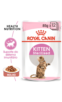 Ração húmida para Gatos Royal Canin Cat Kitten Sterilised in Gravy | Wet (Saqueta) | 12 x 85 g