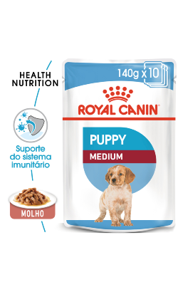 Ração húmida para Cão Royal Canin Dog Medium Puppy | Wet (Saqueta) | 10 x 140 g