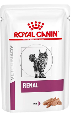 Ração Veterinária húmida para Gatos Royal Canin Vet Renal Feline Loaf | Wet (Saqueta) | 12 x 85 g