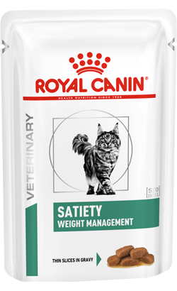 Ração Veterinária húmida para Gatos Royal Canin Vet Satiety Weight Management Feline in Gravy | Wet (Saqueta) | 12 x 85 g