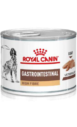 Ração Veterinária húmida para Cão Royal Canin Vet Gastrointestinal High Fibre Canine | Wet (Lata) | 6 x 200 g
