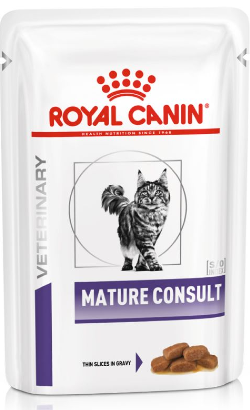 Ração húmida para Gatos Royal Canin Vet Health Nutrition Mature Consult Feline | Wet (Saqueta) | 12 x 85 g