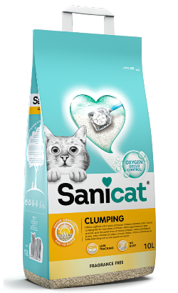 Areia para Gato Sanicat Clumping Fragrance Free | 10 Lt