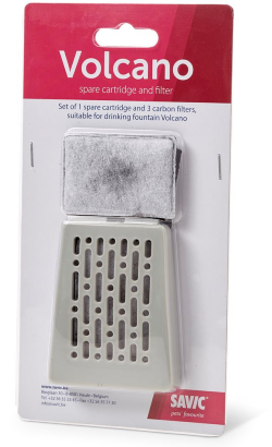 Savic Kit Cartucho + 3 Filtros Fonte Volcano | Cartucho + 3 Filtros