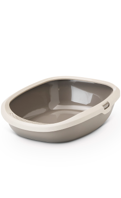 Caixa de areia para Gatos Savic WC Gato Gizmo Happy Planet | Cinza | Large