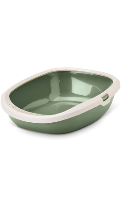 Caixa de areia para Gatos Savic WC Gato Gizmo Happy Planet | Verde | Medium