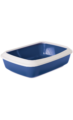 Caixa de areia para Gatos Savic WC Iriz + Rim | Azul Nórdico | 42 cm