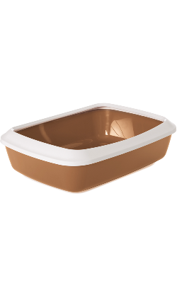 Caixa de areia para Gatos Savic WC Iriz + Rim | Castanho Nórdico | 42 cm