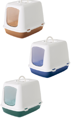 Casa de banho para Gatos Savic WC Oscar | Rosa Champagne /Verm. Toscano