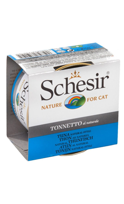 Ração húmida para Gatos Schesir Cat Atum ao Natural | Wet (Lata) | 14 x 85 g