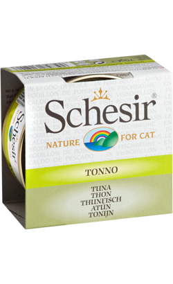 Ração húmida para Gatos Schesir Cat Atum em Caldo de Peixe | Wet (Lata) | 14 x 70 g