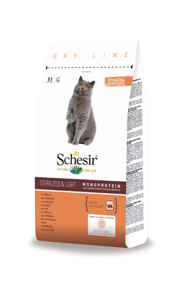 Ração para Gatos Schesir Cat Sterilized & Light with Chicken | 1,5 kg