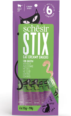 Schesir Cat Stix Pato | 6 x 15 g