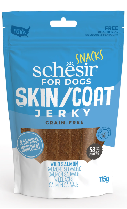 Biscoitos para cão Schesir Dog Snack Skin & Coat Salmon | 115 g