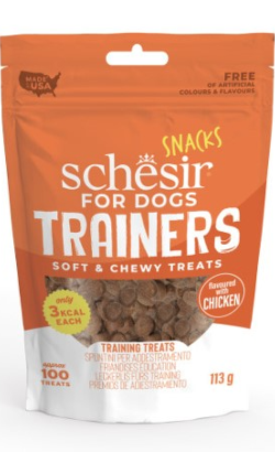 Biscoitos para cão Schesir Dog Snack Trainers Chicken | 283 g