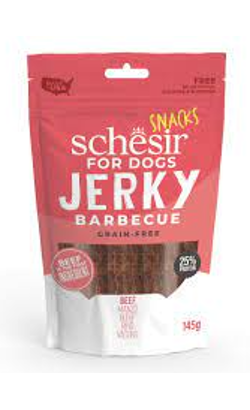 Biscoitos para cão Schesir Dog Snacks Jerky BBQ Beef | 145 g