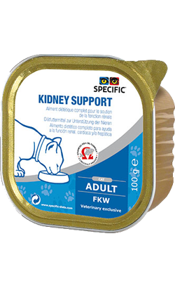 Ração Veterinária húmida para Gatos Specific Cat FKW Kidney Support | Wet (Terrina) | Cx c/ 7 terrinas 100 g