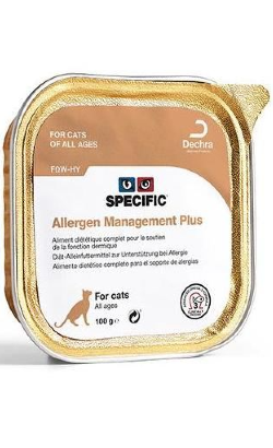 Ração Veterinária húmida para Gatos Specific Cat FOW-HY Allergen Management Plus HY | Cx c/ 7 terrinas 100 gr