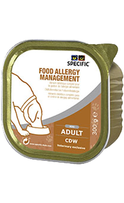 Ração Veterinária húmida para Cão Specific Dog CDW Food Allergy Management | Wet (Terrina) | Cx c/ 6 terrinas 300 g