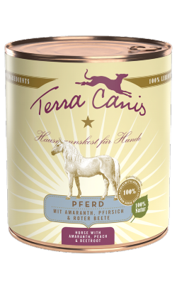 Ração húmida para Cão Terra Canis Cavalo com Amaranto, Pêssego e Beterraba | Wet (Lata) | 800 g