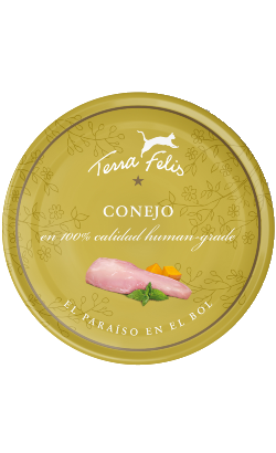Ração húmida para Gatos Terra Felis Coelho | Wet (Lata) | 12 x 80 g