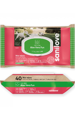 Toalhetes Biodegradáveis Sanilove Wipes Aloe Vera Fun Perfume | 40 Toalhetes