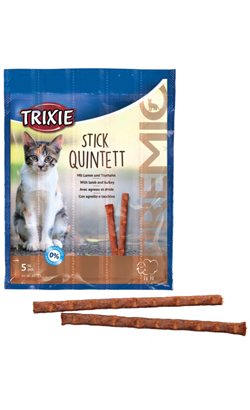 Biscoitos para Gato Trixie Cat Stick Quintett | Lamb & Turkey | 3 x 5 sticks