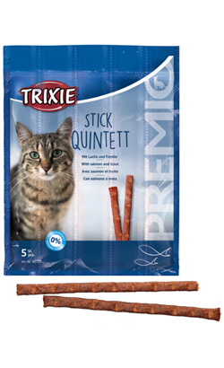 Biscoitos para Gato Trixie Cat Stick Quintett | Salmon & Trout | 3 x 5 sticks
