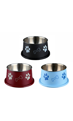 Comedouro para cão Trixie Long-Ear Bowl in Stainless Steel and Plastic | Vermelho