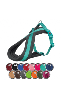 Trixie Peitoral de Passeio Premium| 25 mm x 70-100 cm para cão | Preto