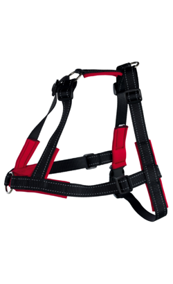 Trixie Peitoral de Treino Lead n Walk Soft | 25 mm x 55-90 cm para cão | Preto