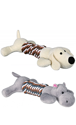 Brinquedo para cão Trixie Sortido de Animais com Corda e Pelúcia | 1 Unidade