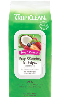 Tropiclean Deep Cleaning Wipes | 100 toalhetes