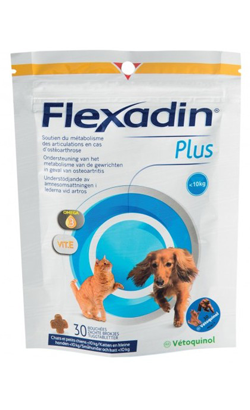 Vétoquinol Flexadin Plus Cães Pequenos e Gatos | 30 Comprimidos