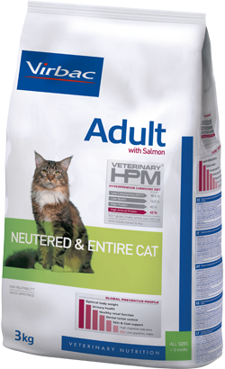 Ração para Gatos Virbac HPM Adult Neutered & Entire Cat with Salmon | 1,5 kg