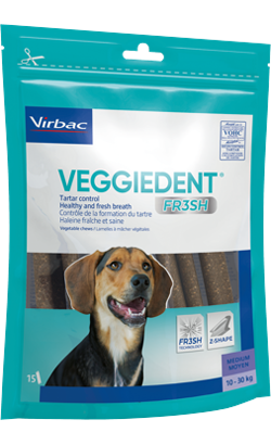 Barritas para cão Virbac VeggieDent FR3SH | Medium