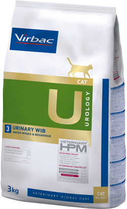Ração Veterinária para Gatos Virbac Veterinary HPM U3 Cat Urinary WIB | 3 kg